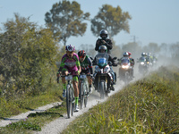 Davide Gabburo of Italy and BARDIANI CSF FAIZANE Team seen during the Serenissima Gravel, the 132.1km bicycle pro gravel race from Lido di J...