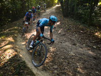 Riders during the Serenissima Gravel, the 132.1km bicycle pro gravel race from Lido di Jesolo to Piazzola Sul Brenta, held in the Veneto reg...