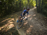 Daniele Braidot of Italy and NAZIONALE ITALIANA Team in action during the Serenissima Gravel, the 132.1km bicycle pro gravel race from Lido...
