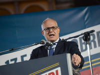 Roberto Gualtieri's concluding speech during the News Closing speech of the electoral campaign of the center-left candidate Roberto Gualtier...