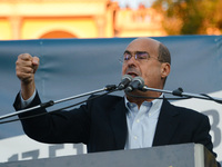Nicola Zingaretti's speech during the News Closing speech of the electoral campaign of the center-left candidate Roberto Gualtieri on Octobe...