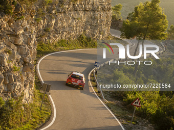 27 Camilli Eric (fra), Vilmot Maxime (fra), Sports & You, Citroen C3, action during the RACC Rally Catalunya de Espana, 11th round of th...