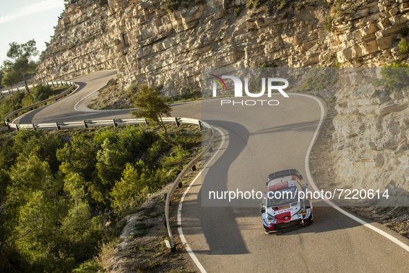 01 Ogier Sebastien (fra), Ingrassia Julien (fra), Toyota Gazoo Racing WRT, Toyota Yaris WRC, action during the RACC Rally Catalunya de Espan...