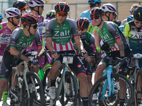 Riders from 
ZALF EUROMOBIL DESIREE FIOR team seen at the start of the Serenissima Gravel, the 132.1km bicycle pro gravel race from Lido di...