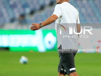 Pedro Goncalves of Sporting CP in pre match during the Taca de Portugal match between CF os Belenenses and Sporting CP at on October 15, 202...