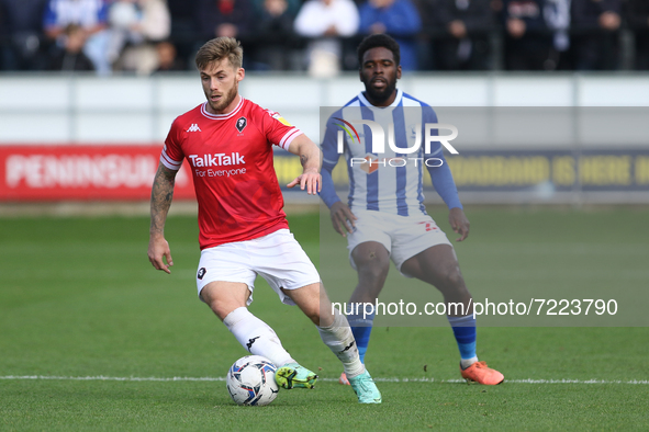 Conor McAleny of Salford City in action during the Sky Bet League 2 match between Salford City and Hartlepool United at Moor Lane, Salford o...