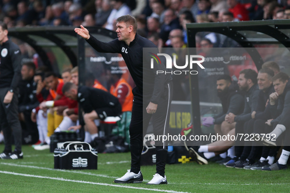 Dave Challinor, Hartlepool United Manager seen during the Sky Bet League 2 match between Salford City and Hartlepool United at Moor Lane, Sa...