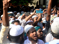 Activists of Islami Andolan Bangladesh, an Islamist political party take part in a protest outside the National Mosque in Dhaka, Bangladesh,...