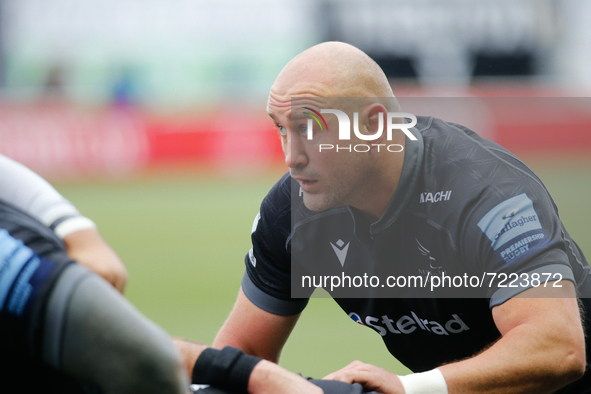 Carl Fearns of Newcastle Falcons looks on during the Gallagher Premiership match between Newcastle Falcons and Bristol at Kingston Park, New...