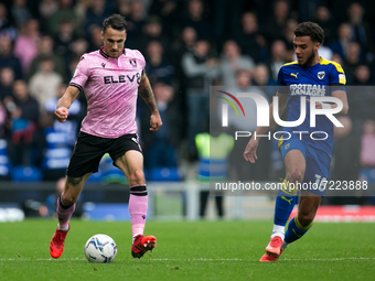 Lee Gregory of Sheffield Wednesday controls the ball during the Sky Bet League 1 match between AFC Wimbledon and Sheffield Wednesday at the...