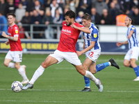 Jason Lowe  of Salford City and Joe Grey of Hartlepool United in action during the Sky Bet League 2 match between Salford City and Hartlepoo...