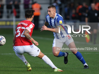 David Ferguson of Hartlepool United in action during the Sky Bet League 2 match between Salford City and Hartlepool United at Moor Lane, Sal...
