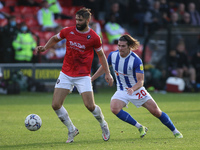 Reagan Ogle of Hartlepool United in action during the Sky Bet League 2 match between Salford City and Hartlepool United at Moor Lane, Salfor...