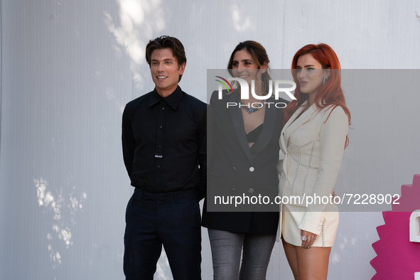 Bella Thorne and Benjamin Mascolo attend the photocall of the movie 