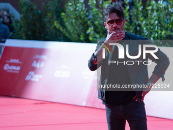 Fabrizio Moro attends the red carpet of the 