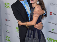 Actor Jeff Goldblum and wife/dancer Emilie Livingston arrive at the Environmental Media Association (EMA) Awards Gala 2021 held at GEARBOX L...