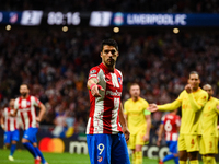 Luis Suarez during UEFA Champions League match between Atletico de Madrid and Liverpool FC at Wanda Metropolitano on October 19, 2021 in Mad...