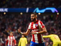 Yannick Carrasco during UEFA Champions League match between Atletico de Madrid and Liverpool FC at Wanda Metropolitano on October 19, 2021 i...