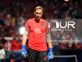 Jan Oblak during UEFA Champions League match between Atletico de Madrid and Liverpool FC at Wanda Metropolitano on October 19, 2021 in Madri...