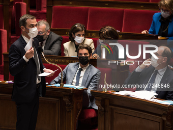 The Minister of Health Olivier Veran during the question session with the government at the National Assembly, in Paris, 19 October, 2021. (