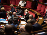 Session of questions to the government at the National Assembly, in Paris, on 19 October, 2021. (