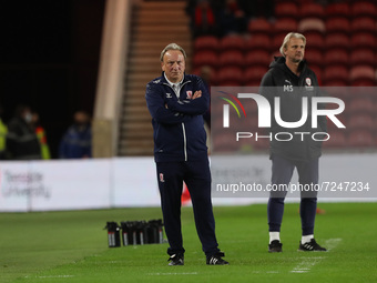  Middlesbrough Neil Warnock looks on   during the Sky Bet Championship match between Middlesbrough and Barnsley at the Riverside Stadium, Mi...