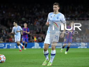 Illya Zabarnyi during the match between FC Barcelona and Dinamo Kiev, corresponding to the week 3 of the group stage of the UEFA Champions L...