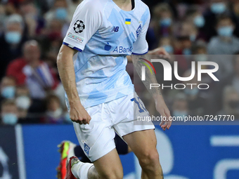 Mykola Shaparenko during the match between FC Barcelona and Dinamo Kiev, corresponding to the week 3 of the group stage of the UEFA Champion...