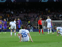 The Dinamo Kiev players at the end of the match between FC Barcelona and Dinamo Kiev, corresponding to the week 3 of the group stage of the...