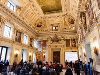 Magnifica Fabbrica by Teatro Alla Scala press conference in Sala Alessi at Palazzo Marino on October 20, 2021 in Milan, Italy. (