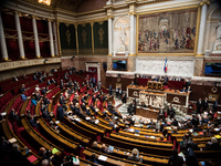 Session of questions to the government at the National Assembly, in Paris, on 5 October, 2021. (