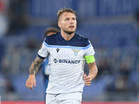 Ciro Immobile of SS Lazio looks on during the UEFA Europa League group E match between SS Lazio and Olympique de Marseille at Stadio Olimpic...