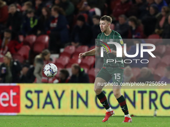  Barnsley's Jasper Moon during the Sky Bet Championship match between Middlesbrough and Barnsley at the Riverside Stadium, Middlesbrough on...