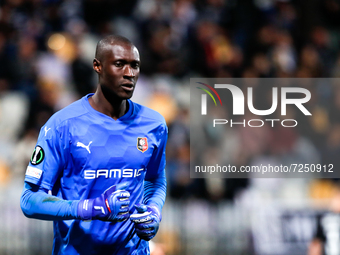 Alfred
Gomis Goalkeeper of Rennes during the UEFA Europa Conference League group G match between SC Mura and Rennes at Ljudski Vrt on Octobe...