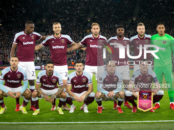 West Ham United looks on during the UEFA Europa League match between West Ham United and KRC Genk at the London Stadium, Stratford on Thursd...