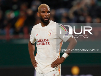 Ryan Babel of Galatasaray looks on during the UEFA Europa League Group E football match between FC Lokomotiv Moscow and Galatasaray SK on Oc...