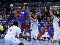 Ali Zein of FC Barcelona in action during the EHF Champions League match between FC Barcelona and PSG Handball at Palau Blaugrana in Barcelo...