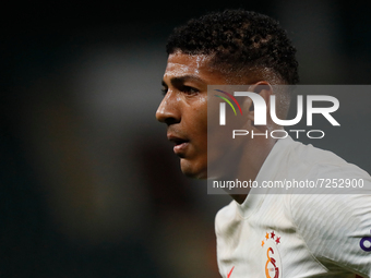 Patrick van Aanholt of Galatasaray looks on during the UEFA Europa League Group E football match between FC Lokomotiv Moscow and Galatasaray...