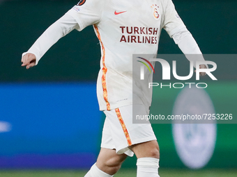 Omer Bayram of Galatasaray during the UEFA Europa League Group E football match between FC Lokomotiv Moscow and Galatasaray SK on October 21...