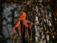 Halloween decorations seen in Edmonton.
On Sunday, 21 August 2021, in Edmonton, Alberta, Canada. (
