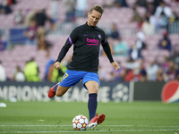 Luuk de Jong of Barcelona during the warm-up before the UEFA Champions League group E match between FC Barcelona and Dinamo Kiev at Camp Nou...