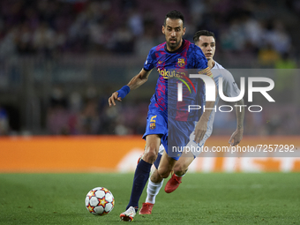 Sergio Busquets of Barcelona during the UEFA Champions League group E match between FC Barcelona and Dinamo Kiev at Camp Nou on October 20,...