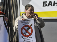 Anti-vaxxer protests in front of government building in Sofia, Bulgaria on 20 october, 2021. 
The Bulgarian government has drastically tigh...