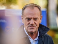 Civic Platform leader and former President of the European Council Donald Tusk is seen in Sopot, Poland on 23 October 2021 Tusk voted in the...