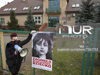 Mothers to the Border protest organized near Border Guards outpost against inhumane treatment of immigrants on the Polish Belarusian border...