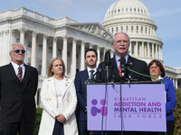 US Representative John Rutherford(R-FL) alongside other members from Bipartisan Addiction and Mental Health Task Force speaks during a press...