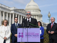Captain Lee Rosbach, who lost his son Josh with opioid addiction, alongside other members from Bipartisan Addiction and Mental Health Task F...