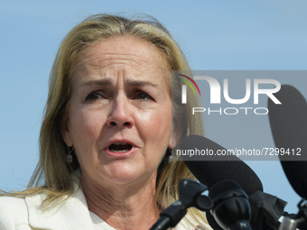 US Representative Madeleine Dean(D-PA) speaks during a press conference about combatting the Opioid Epidemic Crisis, today on October 28, 20...