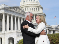 US Representative Madeleine Dean(D-PA) and Captain Lee Rosbach during a press conference about combatting the Opioid Epidemic Crisis, today...