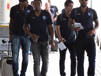 Florianópolis/SC - 08/12/2015 - Players of Avai in Hercílio Luz International Airport, for shipment to the city of Campinas, where he faces...